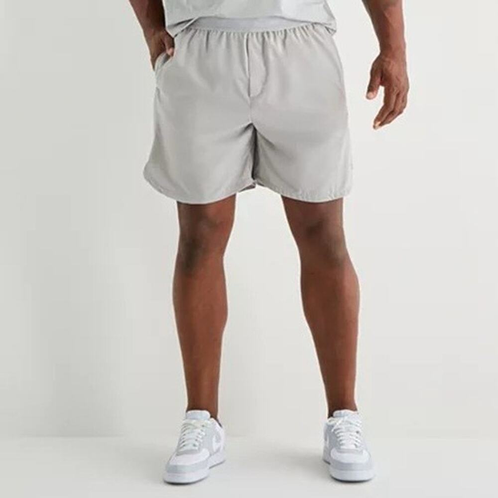 Xersion Mens 3XLT Athletic Shorts Gray 2-in-1 Liner 9" Inseam Quick Dry Workout